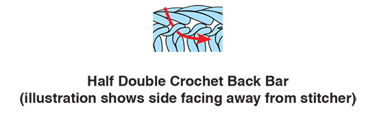 Half Double Crochet Back Bar: Working in Rounds