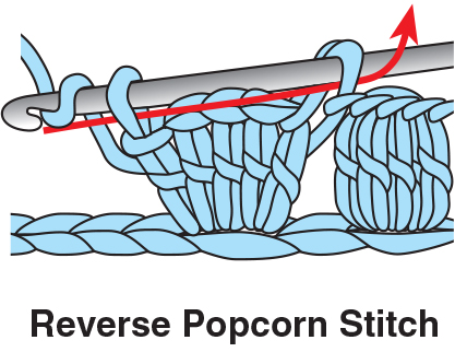 Reverse Popcorn Stitch